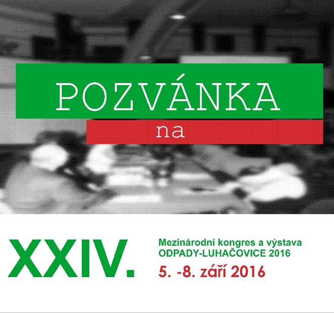 Pozvánka na kongres: ODPADY – LUHAČOVICE 2016