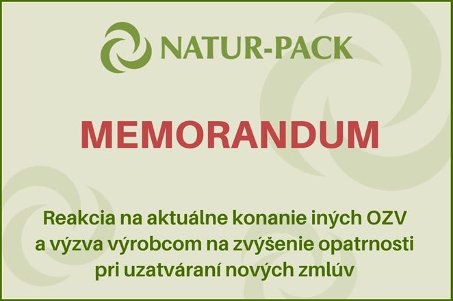 Reakcia NATUR-PACKu na aktuálne konanie iných OZV a výzva výrobcom na zvýšenie opatrnosti pri uzatváraní nových zmlúv
