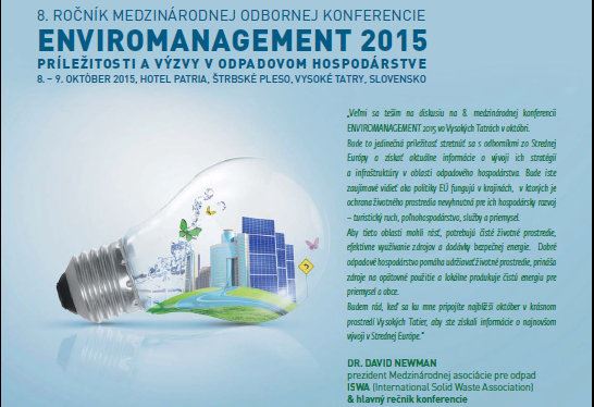 Pozvánka: Konferencia ENVIROMANAGEMENT 2015