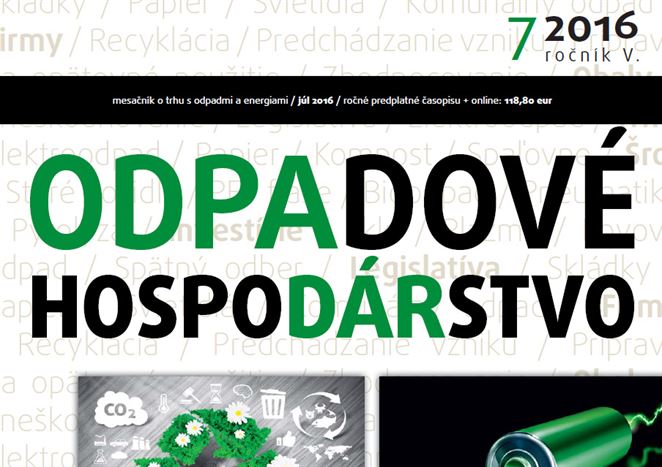 Čo by vám nemalo ujsť. ODPADOVÉ HOSPODÁRSTVO, 2016/07